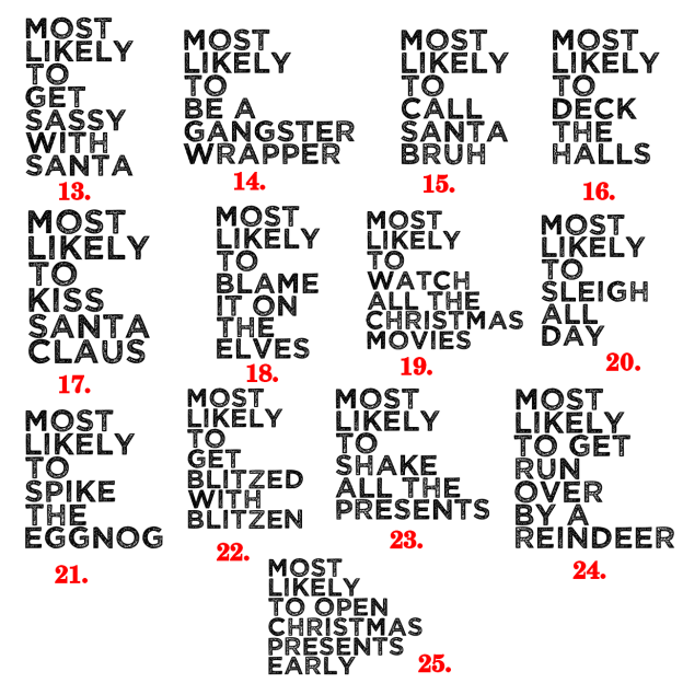 Personalized 25 Most Likely Family Matching T-Shirts Beepumpkin