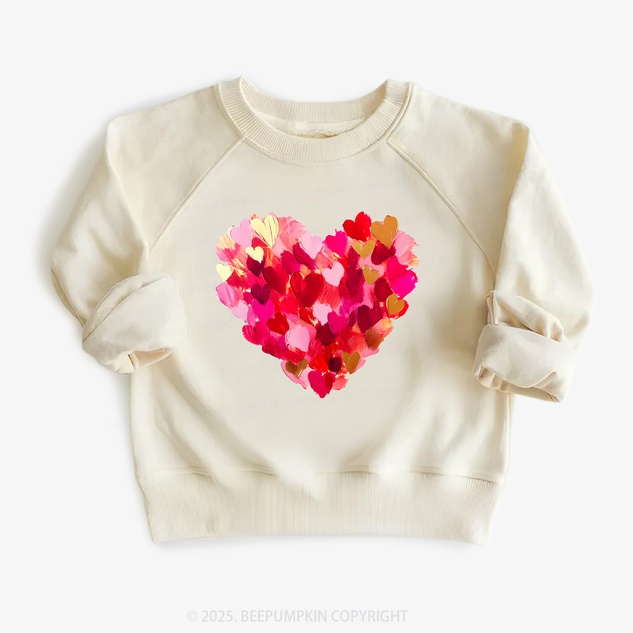Brushstroke Heart Valentine's Day Kid's Sweatshirt