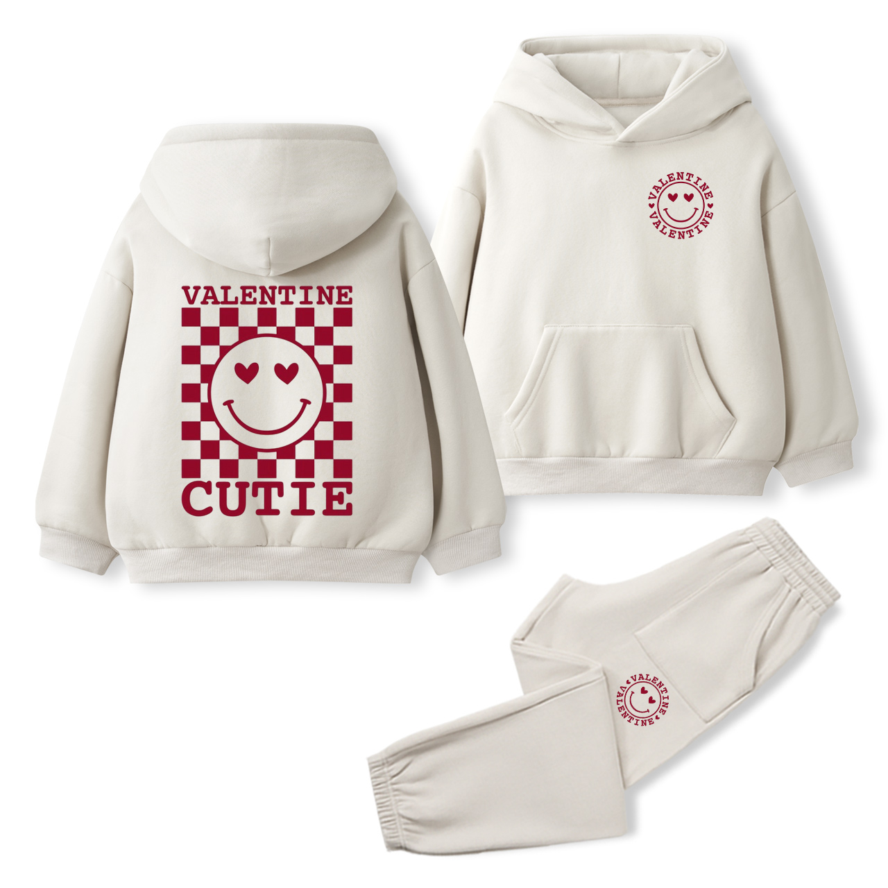 Valentine Cutie Toddler&Kids Hoodie Set