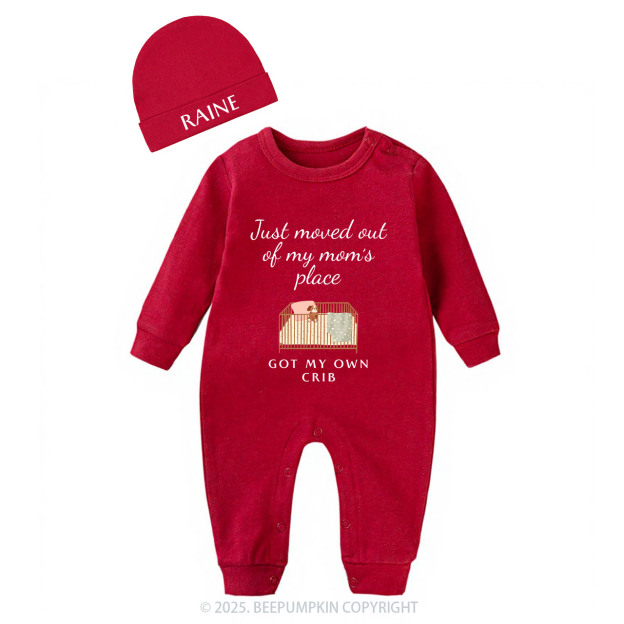 2 Pieces Moved Out Of My Mom's Place Got My Own Crib Baby Rompers Sets