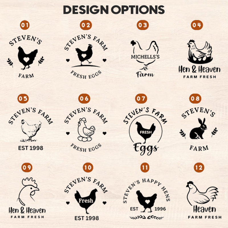 Personalized Egg Stamp For Farm Fresh Eggs