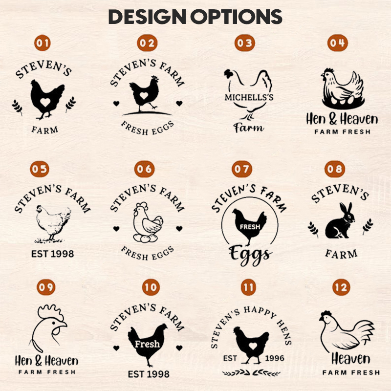 Personalized Egg Stamp For Farm Fresh Eggs