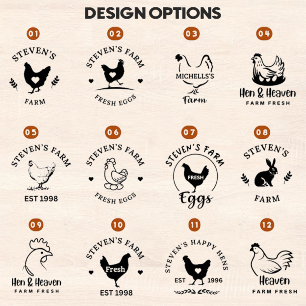 Personalized Egg Stamp For Farm Fresh Eggs