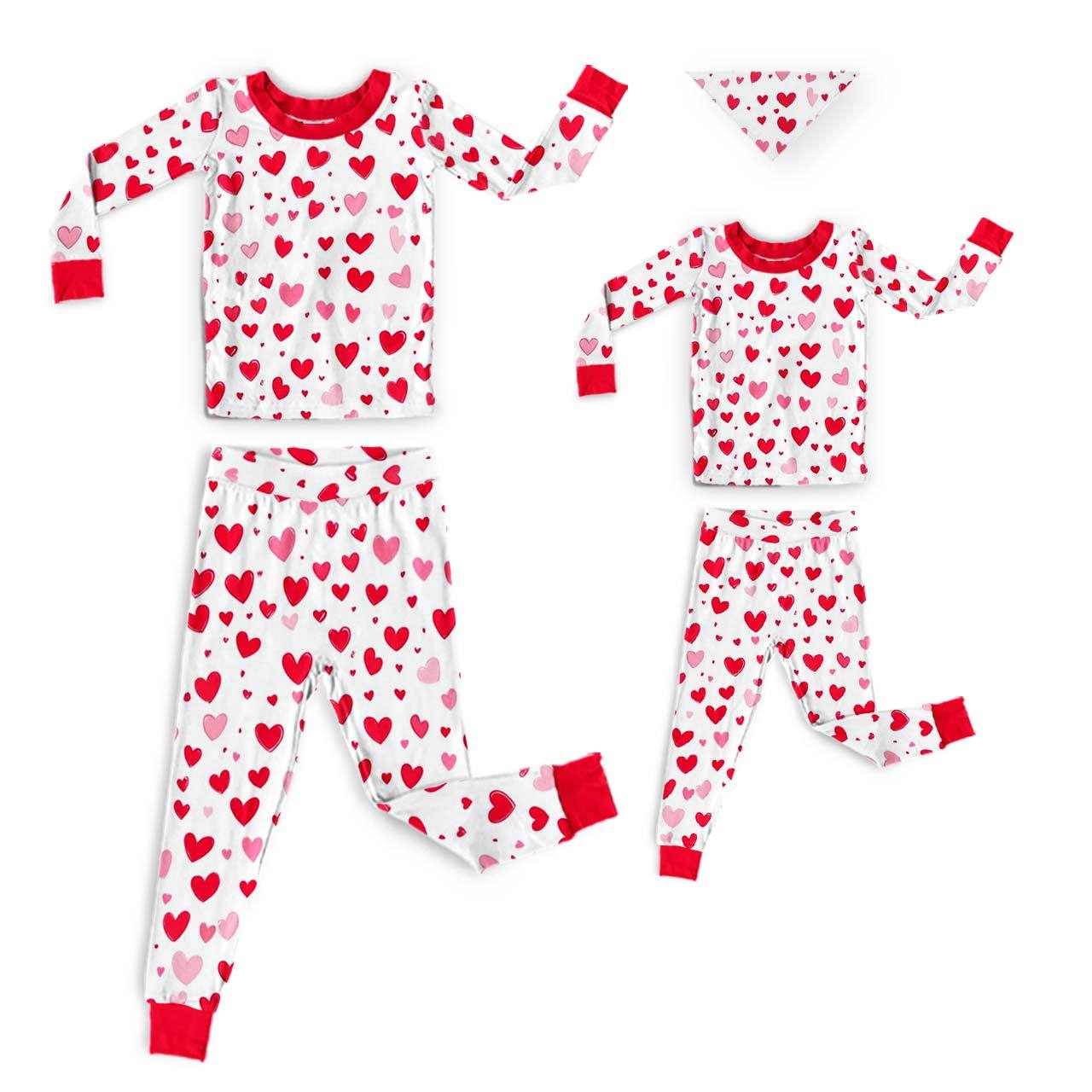 Lovely Rain All-Over Print Mom&Me Cuffed Pajama Sets