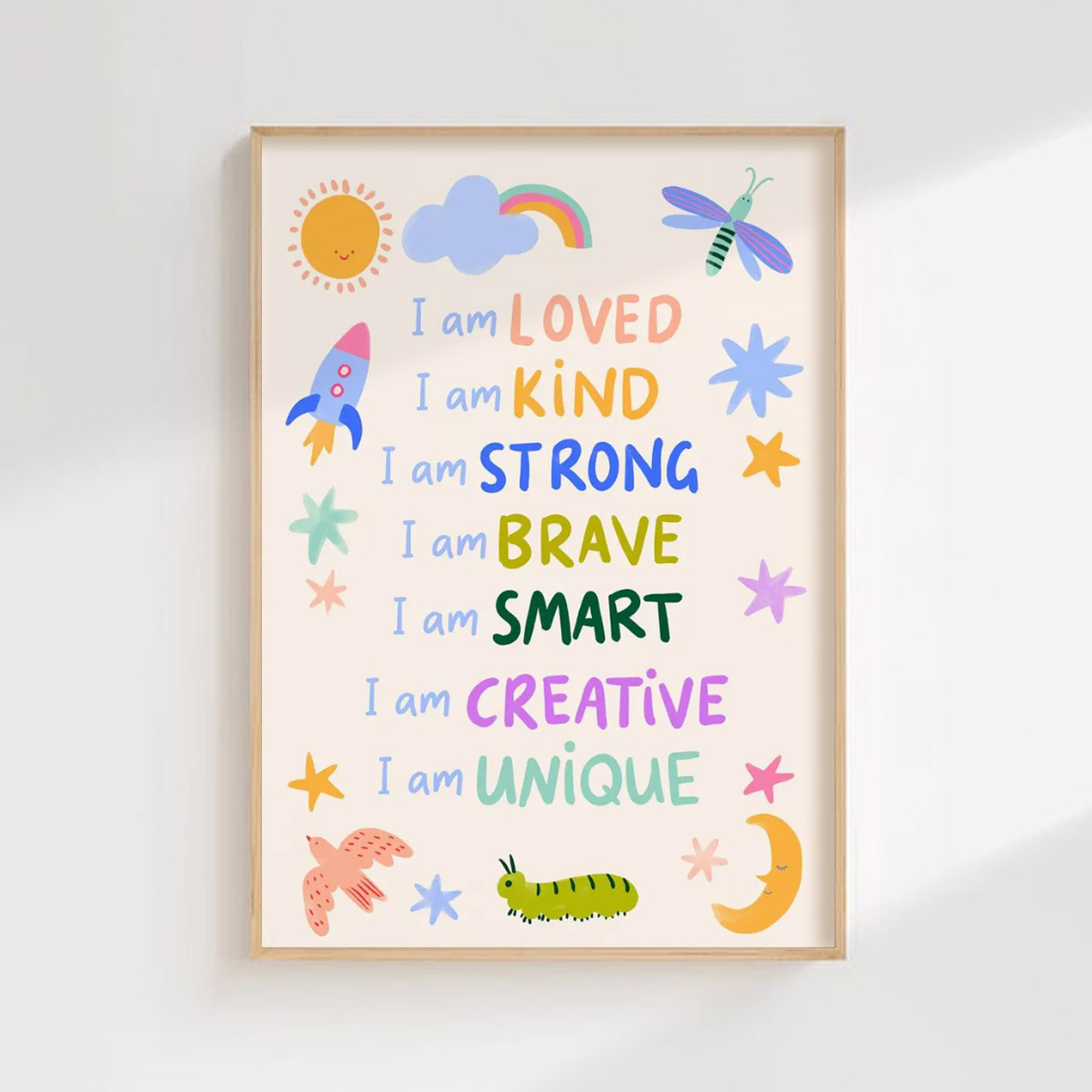 Words To Grow By Digital Nursery Wall Art