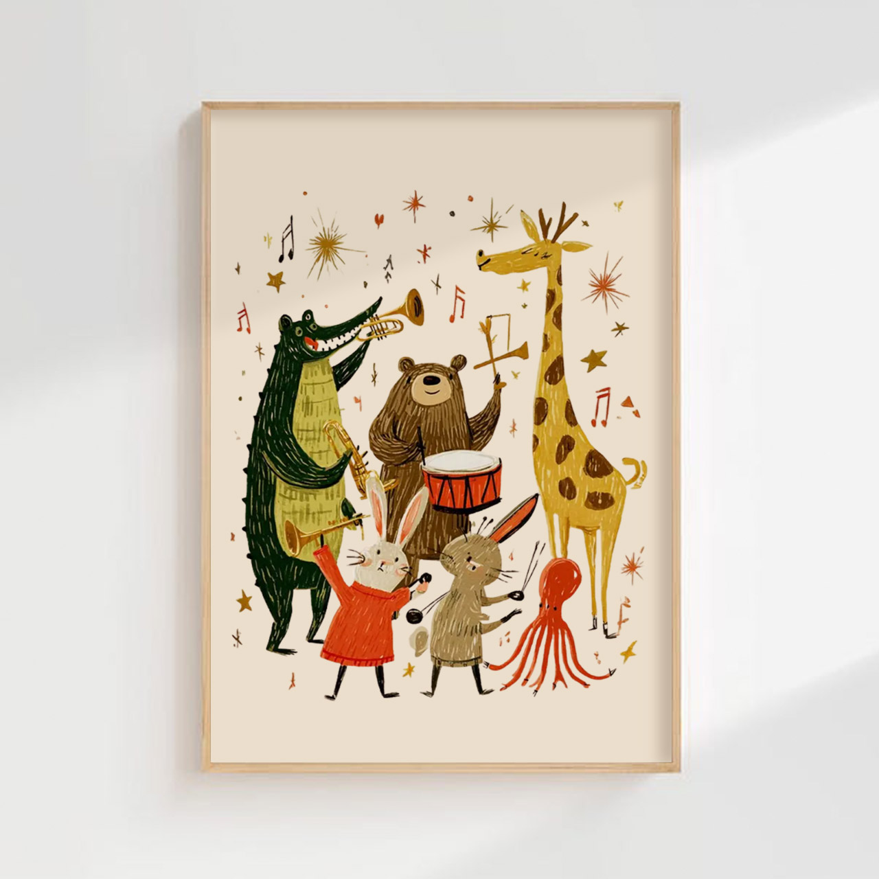 Animal Band Digital Nursery Wall Art