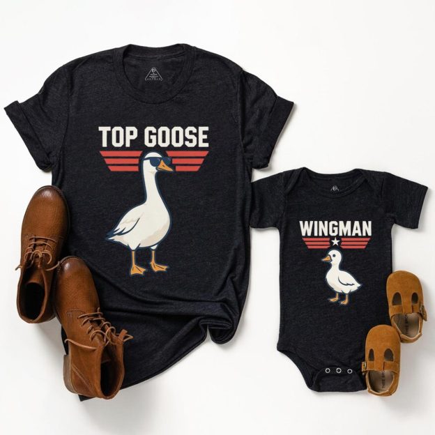 Top Goose And Wingman Dad&Me Matching Shirts