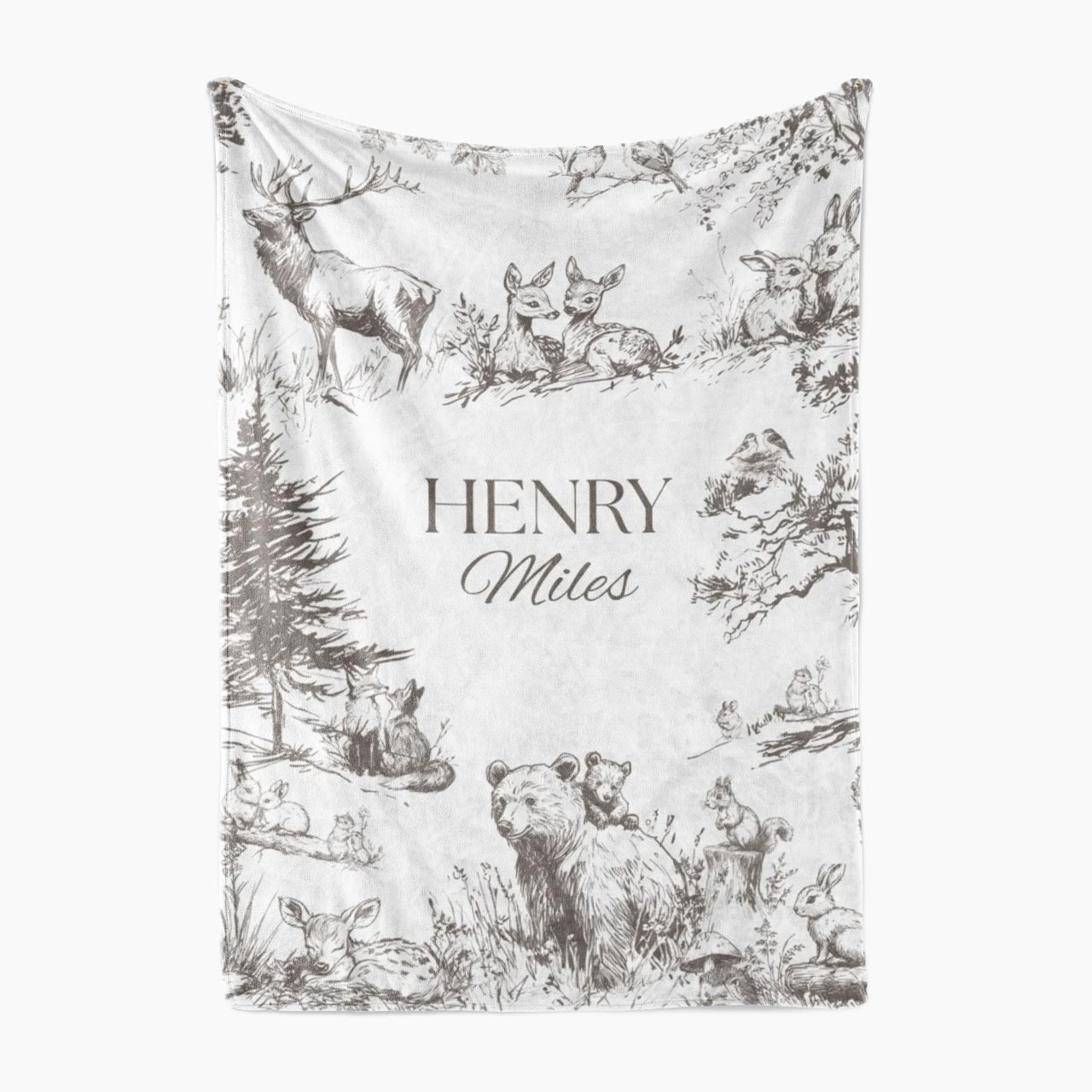 Personalized Wildlife Serenity Fleece Blanket