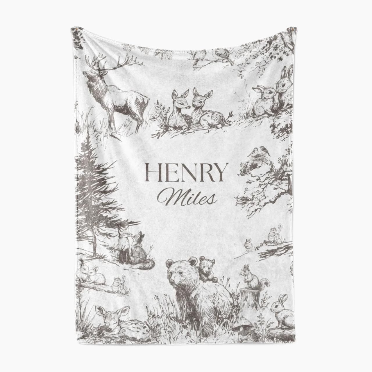 Personalized Wildlife Serenity Fleece Blanket