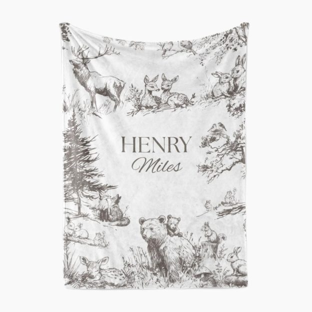 Personalized Wildlife Serenity Fleece Blanket