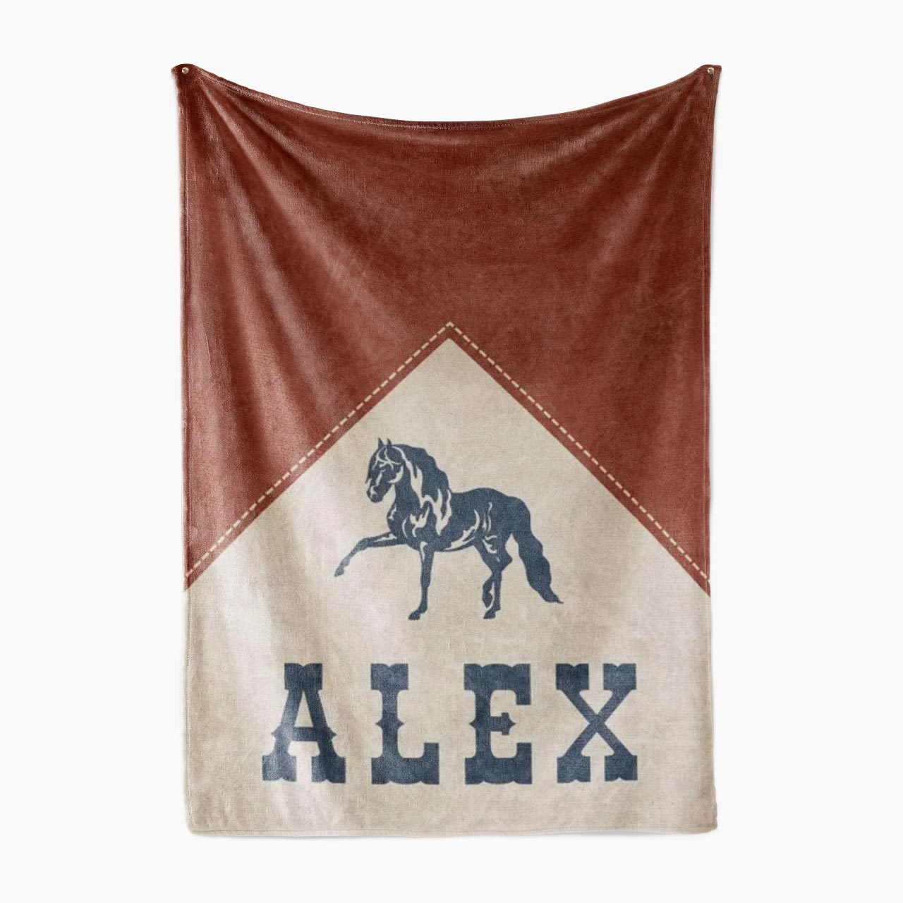 Personalized Western Charm Fleece Blanket