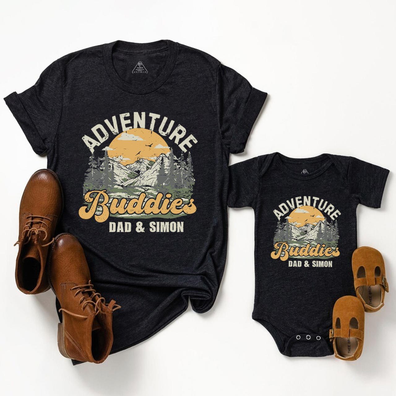 Personalized Adventure Buddies Dad&Me Matching Shirts