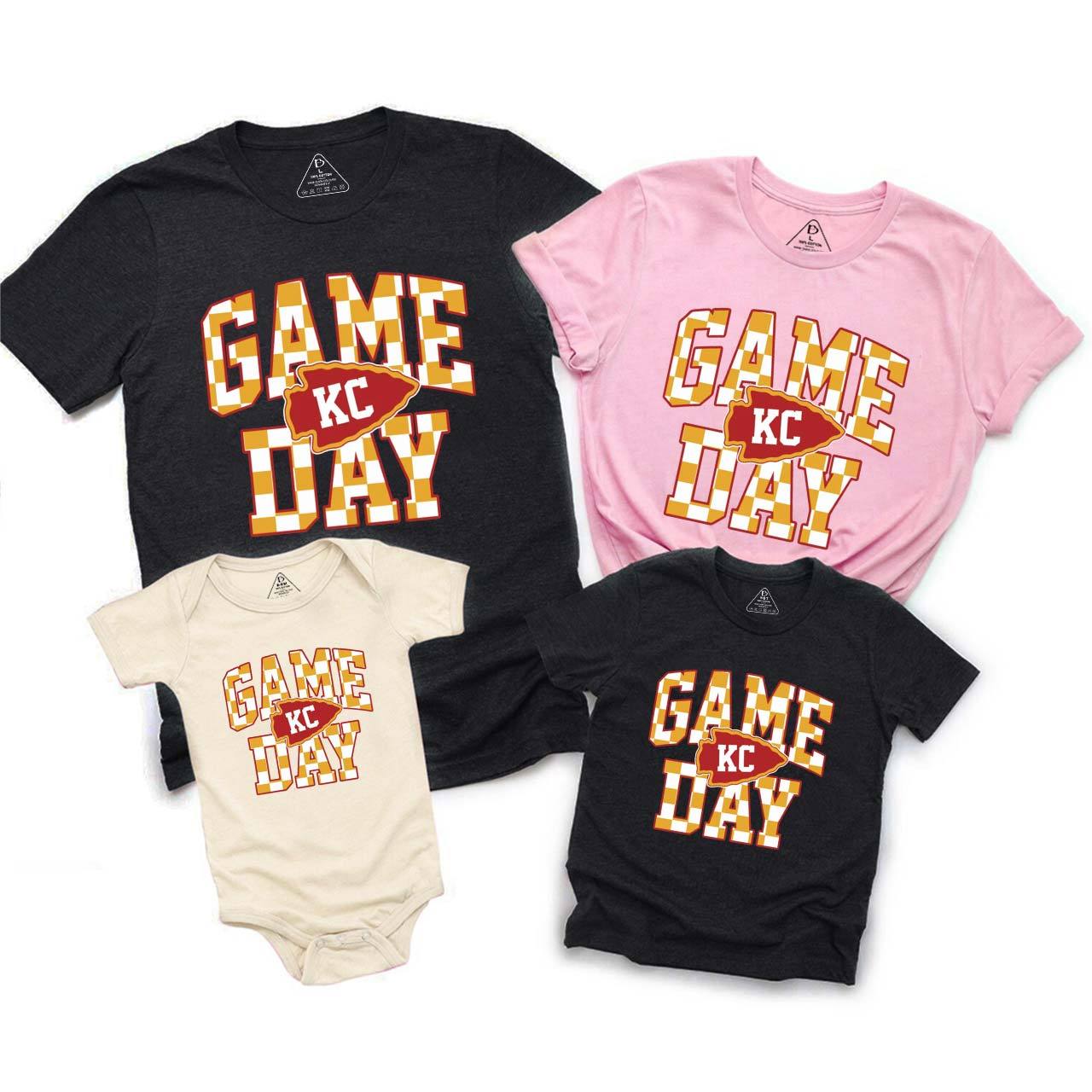 Checkerboard Champion Football Family Matching Tees Beepumpkin