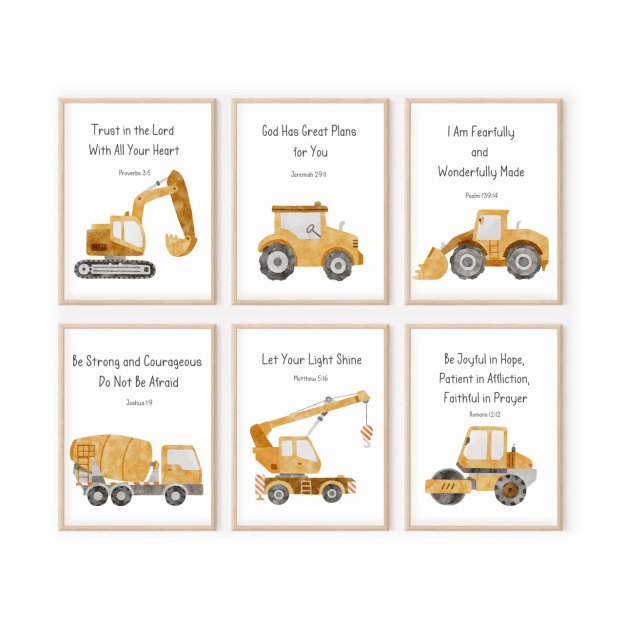 Faith Under Construction Digital Nursery Wall Art