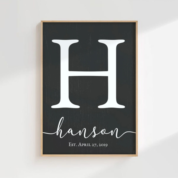 Personalized Family Name Digital Nursery Wall Art