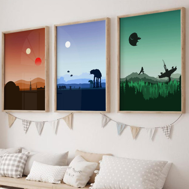 Galactic Horizons Digital Nursery Wall Art