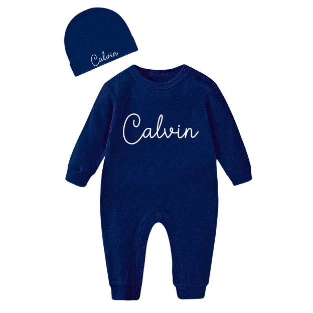 2 Pieces Personalized Baby Outfit Sets (Baby Name)