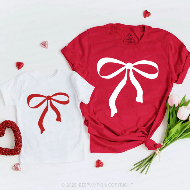 Bow Of Love Family Matching Valentine's Day Shirts