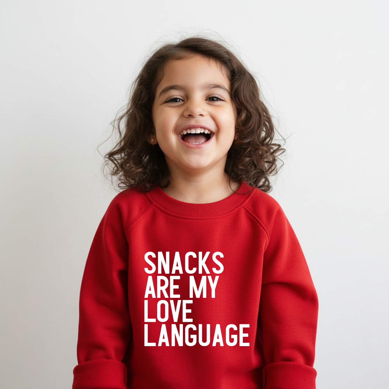 Snacks Are My Love Language Kids Sweatshirt