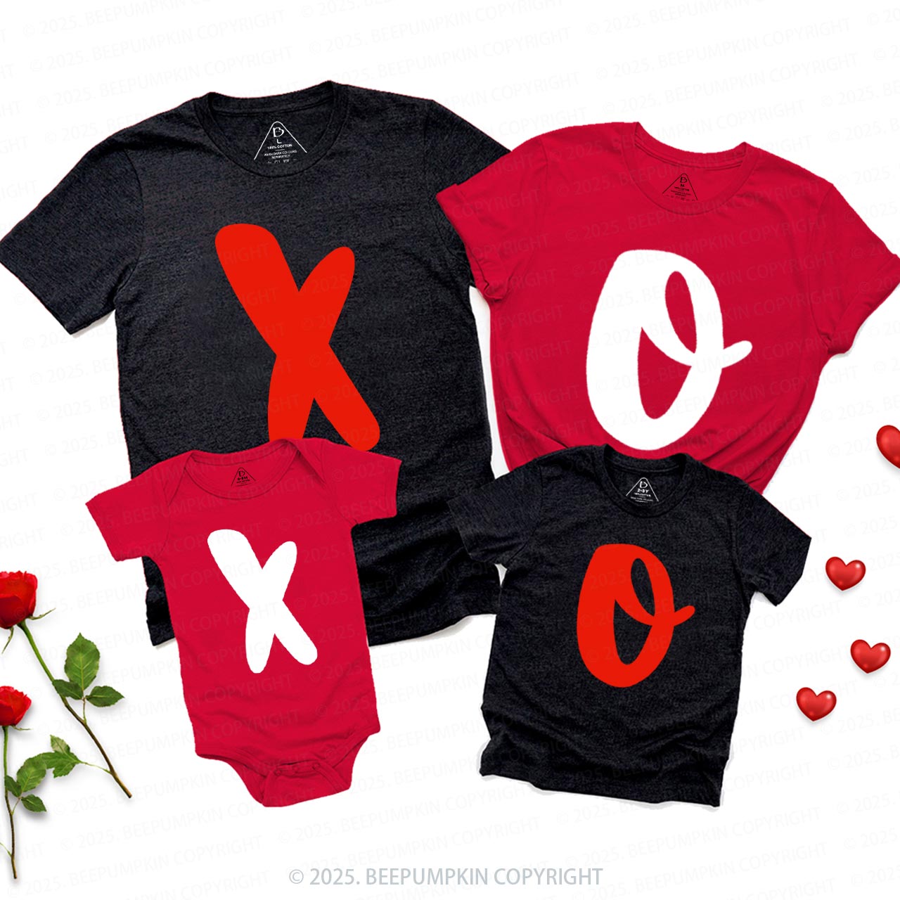 Personalized XO Love Family Shirt