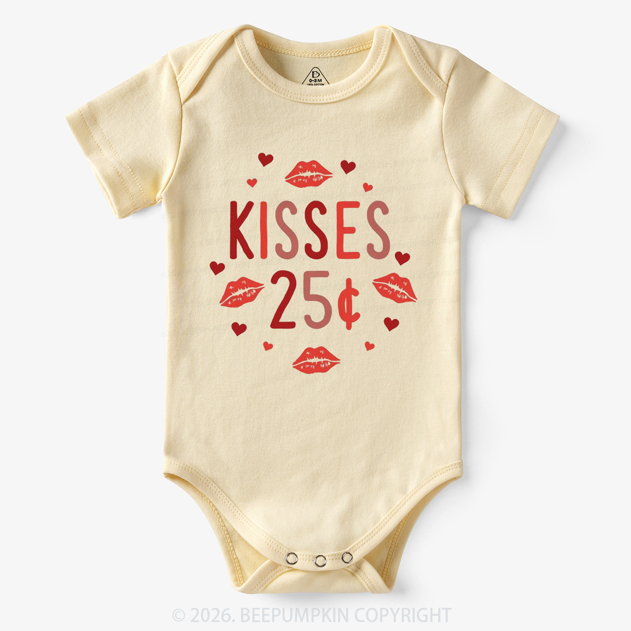 Kisses 25 Cents Valentine's Day Bodysuit