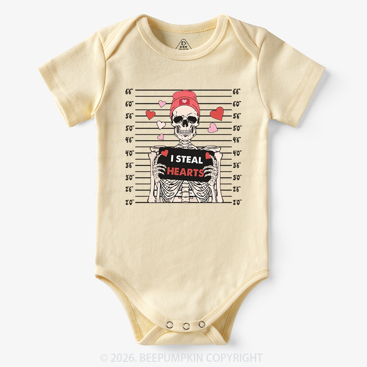 I Steal Hearts Skeleton Valentine's Day Bodysuit