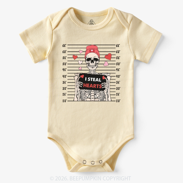 I Steal Hearts Skeleton Valentine's Day Bodysuit