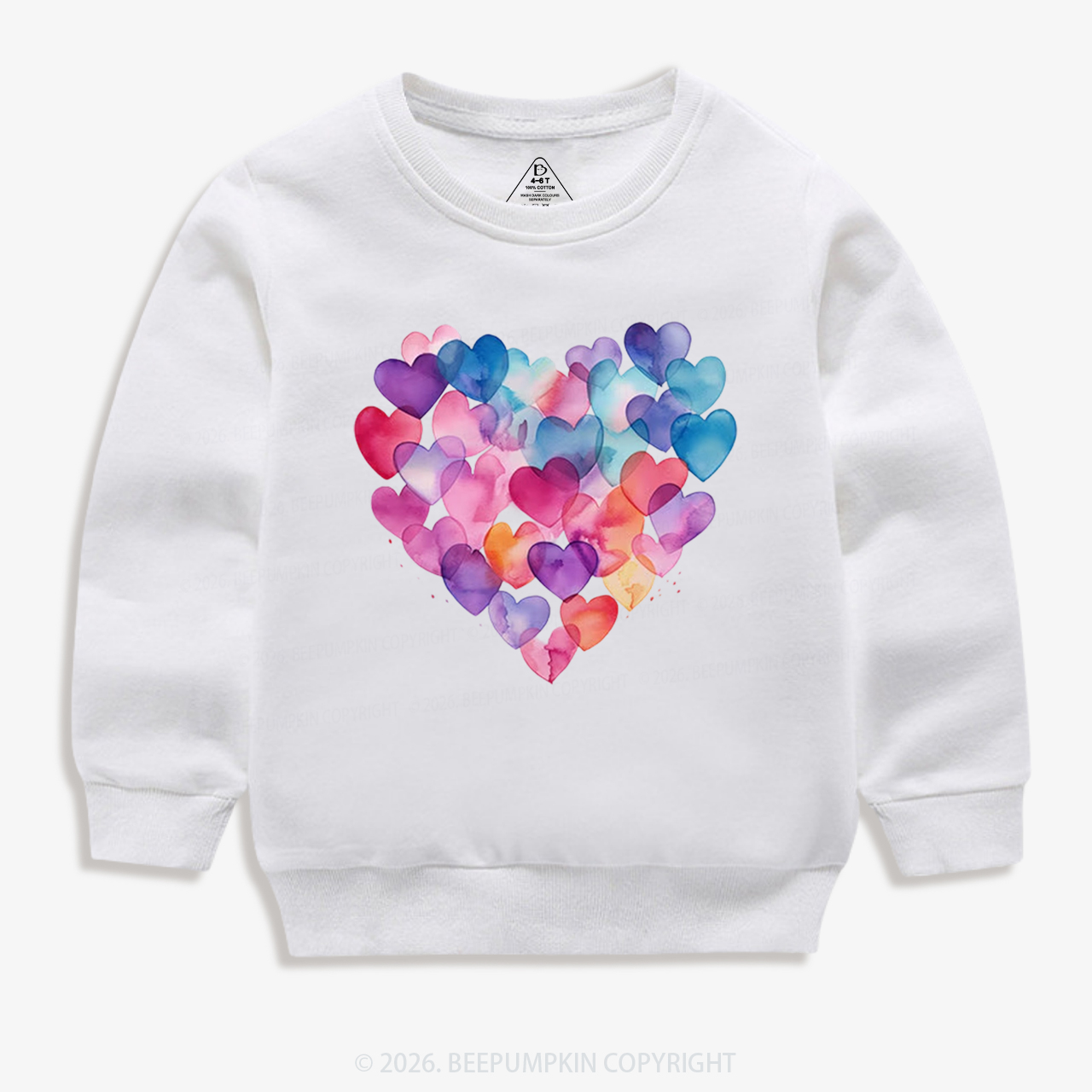 Layered Hearts Valentine's Day Kid's Sweatshirt