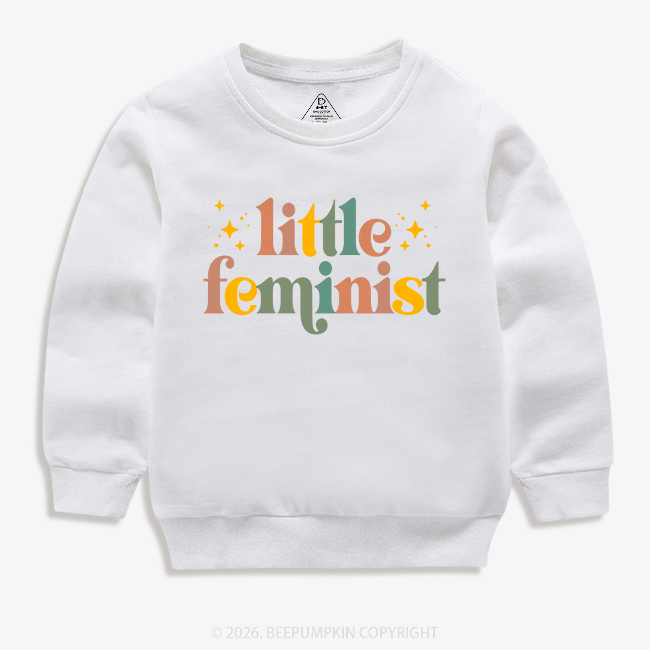  Vintage Little Feminist Kid's Sweatshirt