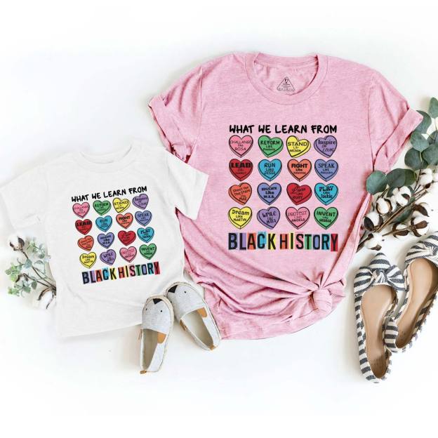 What We Learn From Black History Mom&Me Matching Tees