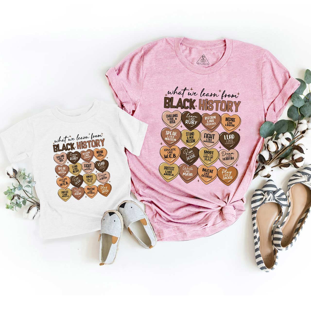 What We Learn From Black History Month Mom&Me Matching Tees