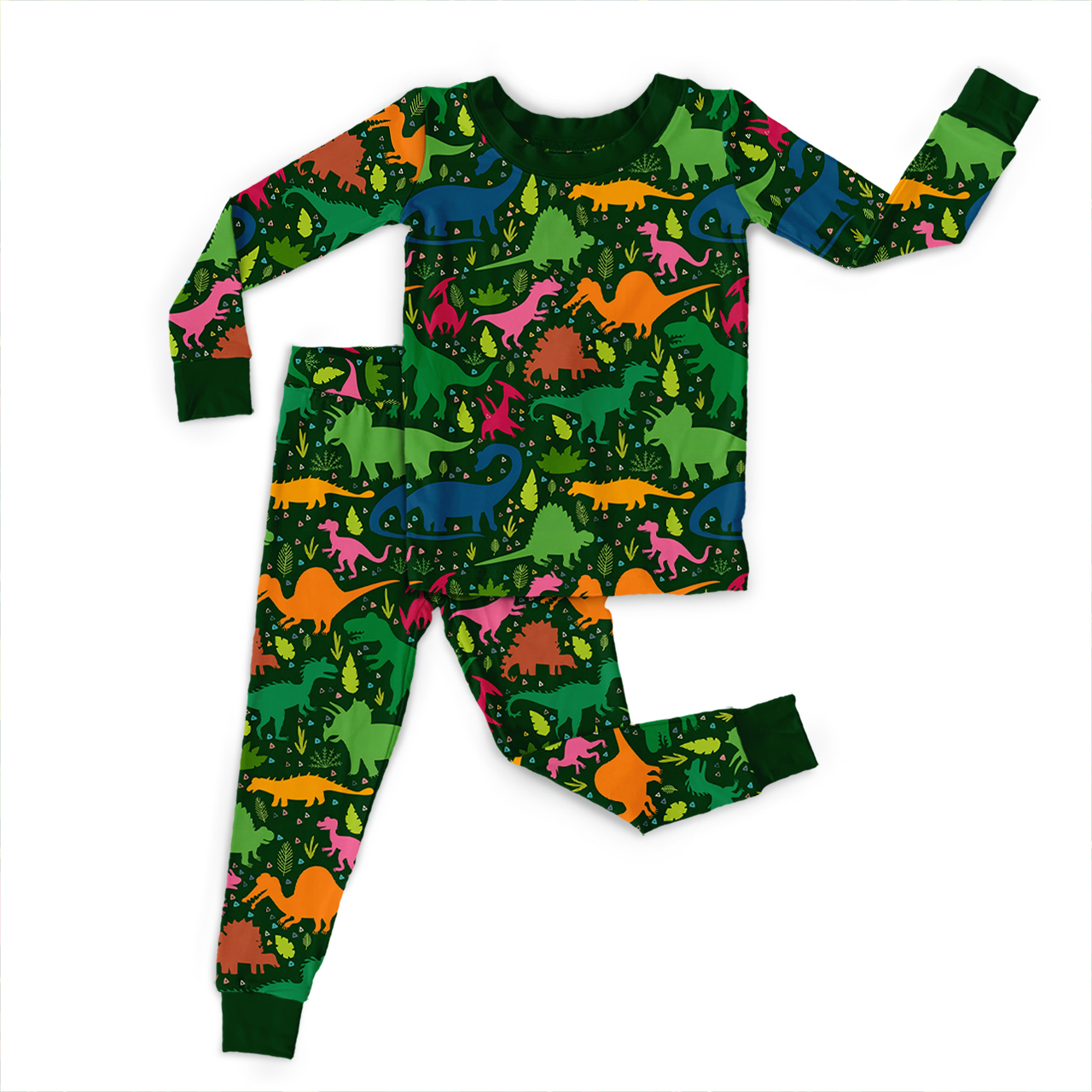 Little Dinosaur Explorer Two-Piece Pajama Set For Kids