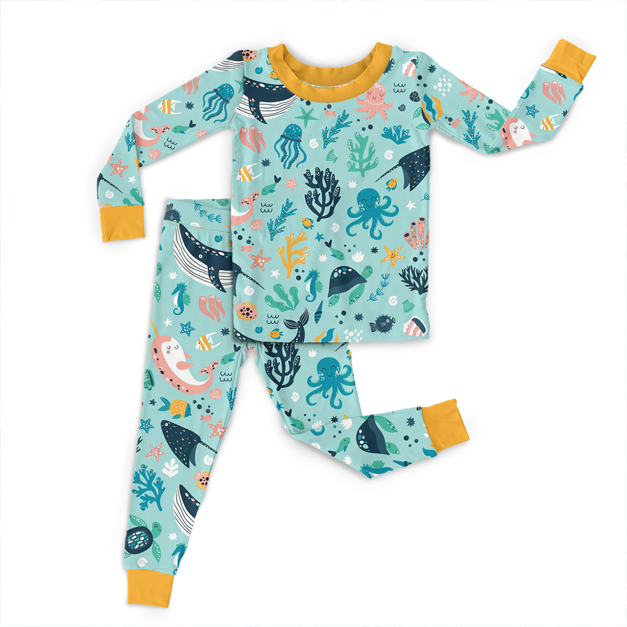 Under The Sea Dreams Two-Piece Pajama Set For Kids