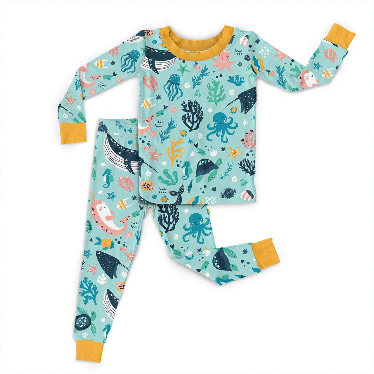 Under The Sea Dreams Two-Piece Pajama Set For Kids