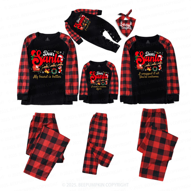 Personalized Dear Santa Family Matching Pajamas