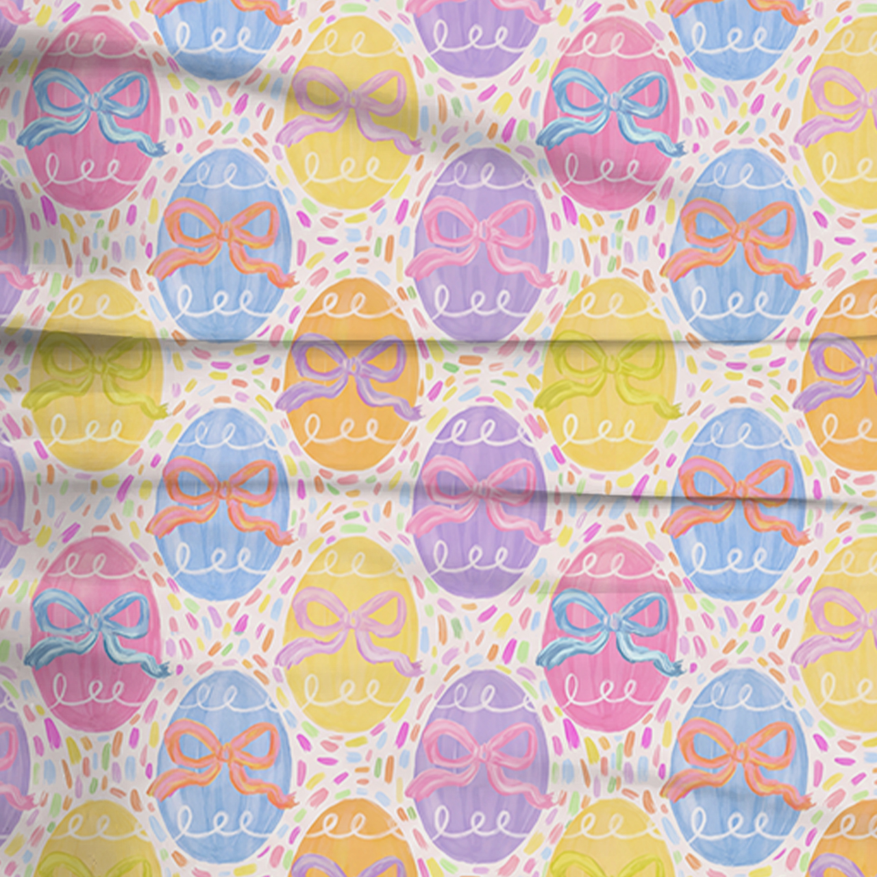 Easter Spring Colors Bows Two-Piece Pajama Set For Kids