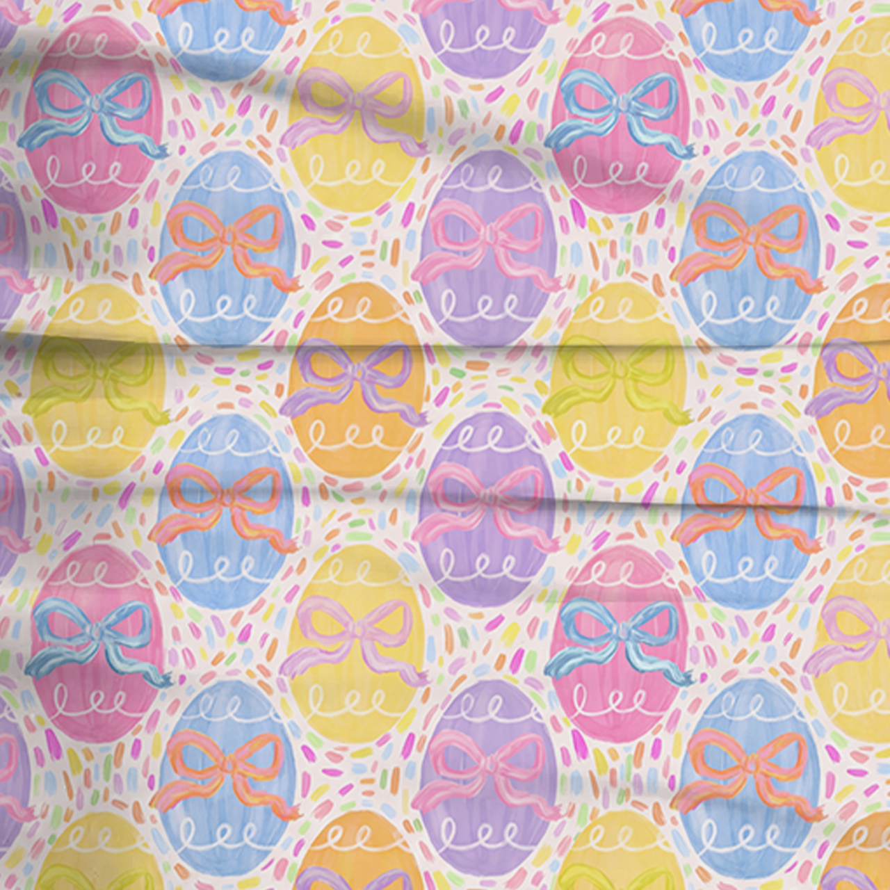 Easter Spring Colors Bows Two-Piece Pajama Set For Kids