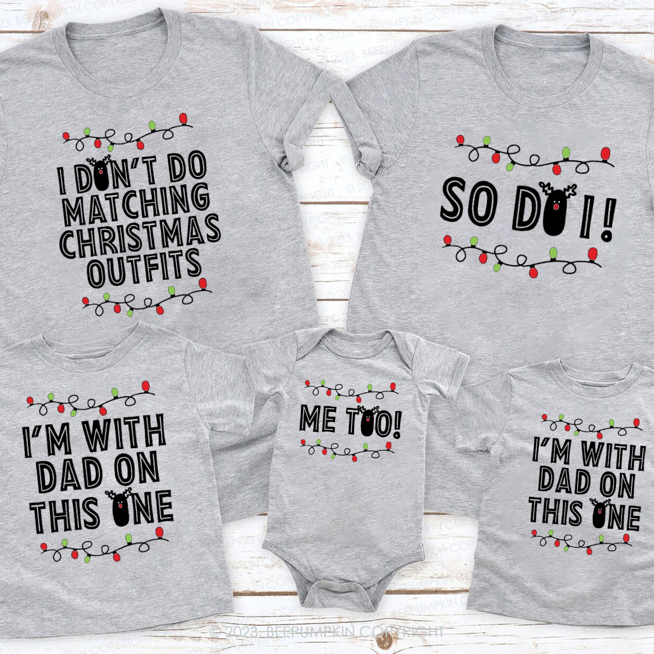 Personalized But I Do Holiday Family Matching Christmas T-Shirts Beepumpkin