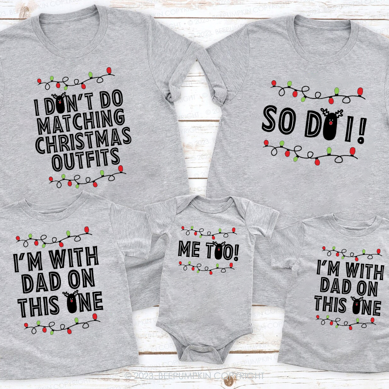 Personalized But I Do Holiday Family Matching Christmas T-Shirts Beepumpkin