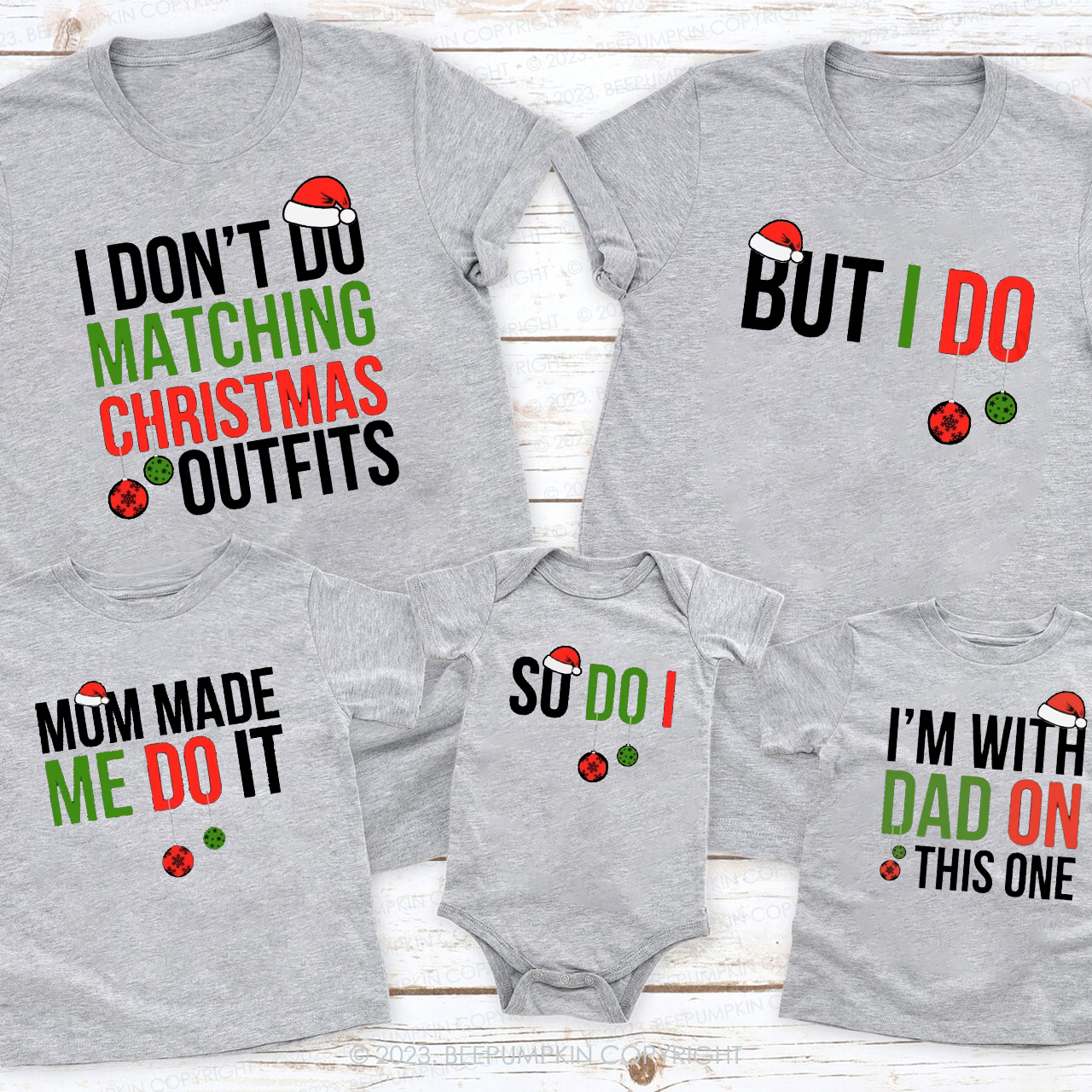Personalized I Don't Do Funny Family Christmas Matching Tees Beepumpkin