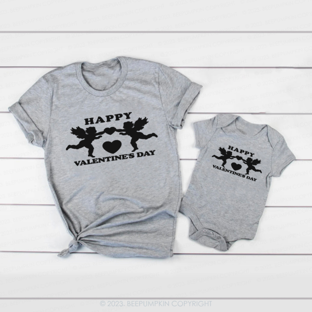 The Arrival and Encounter of Cupid Valentine Family Matching Shirts