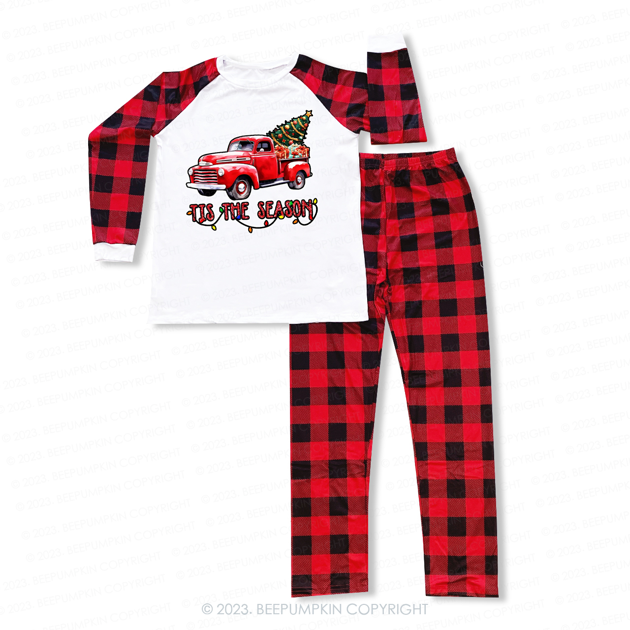 Tis the season Christmas Truck Family Matching Pajamas