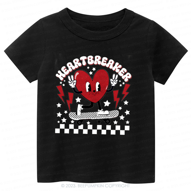 HeartBreaker Skateboard Valentine's Day-Toddler Tees