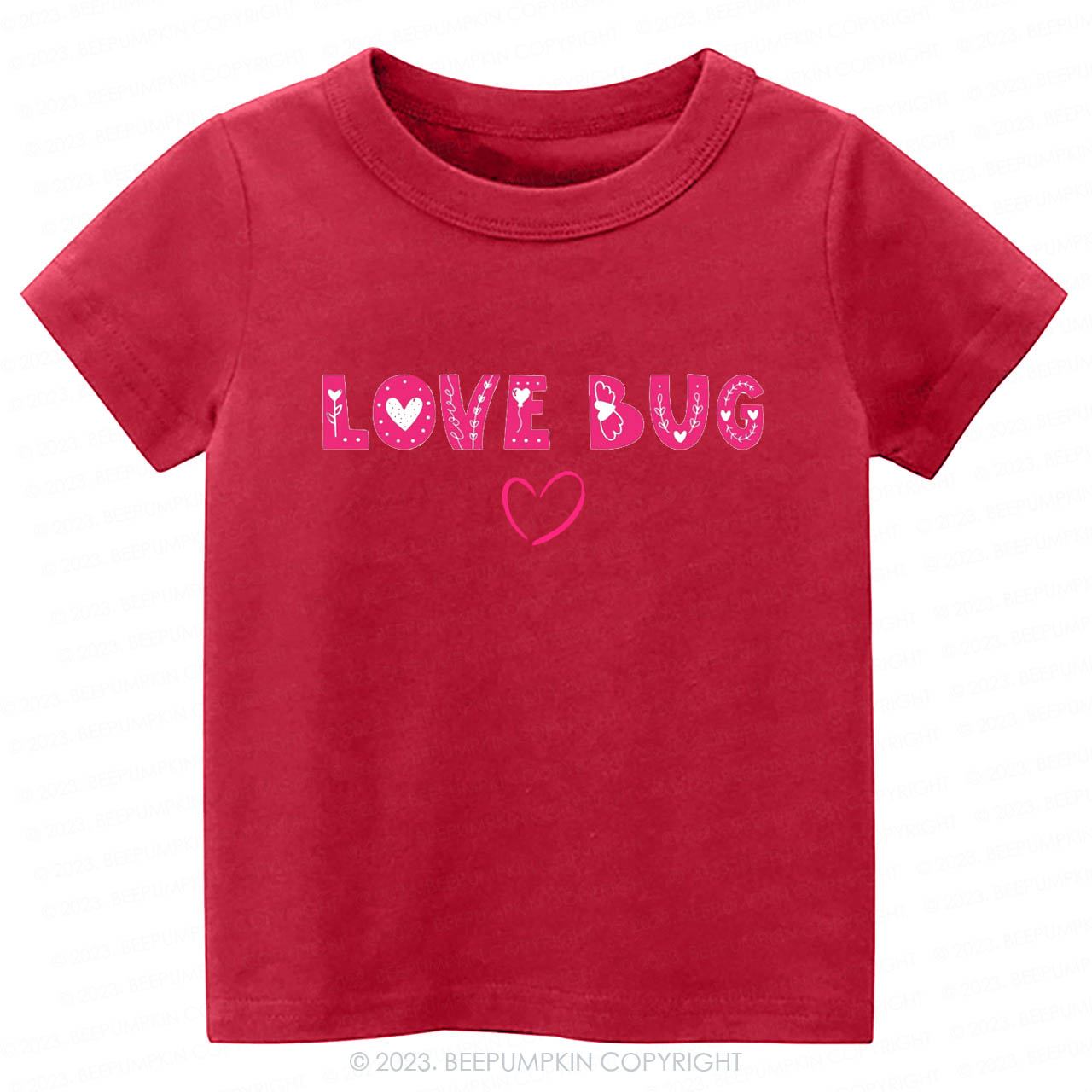 Love Bug Cute Happy Valentines Day -Toddler Tees