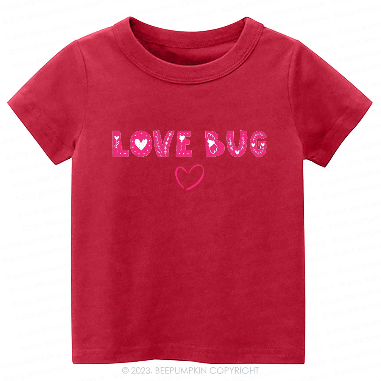 Love Bug Cute Happy Valentines Day -Toddler Tees