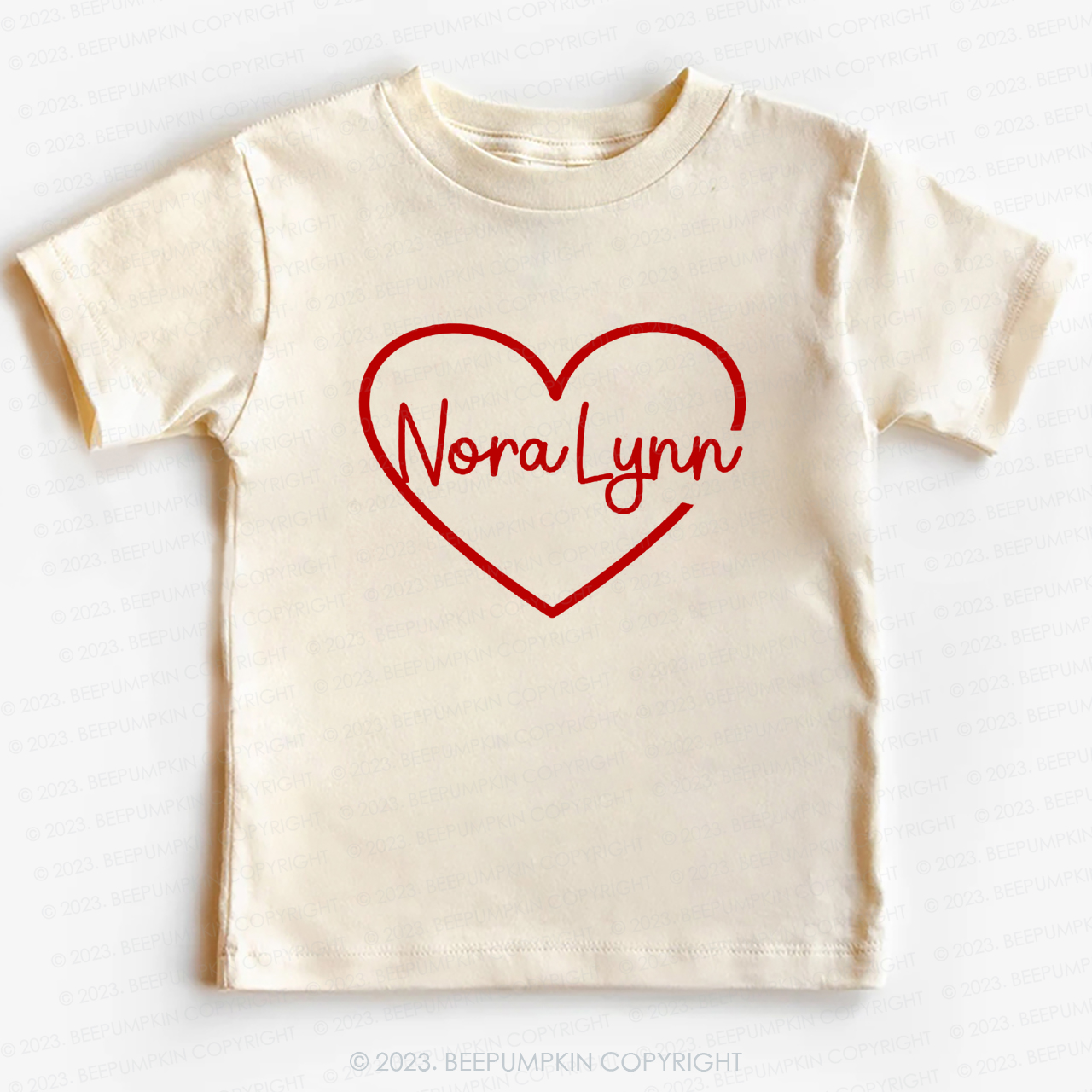 Personalized Name Heart Valentines Day -Toddler Tees