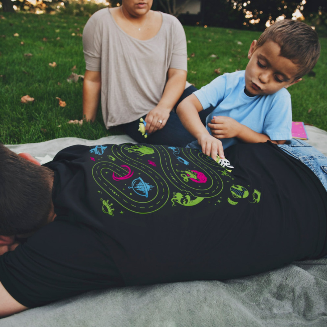 Space Play Mat Last-minute Gift Idea Dad&Me Shirt