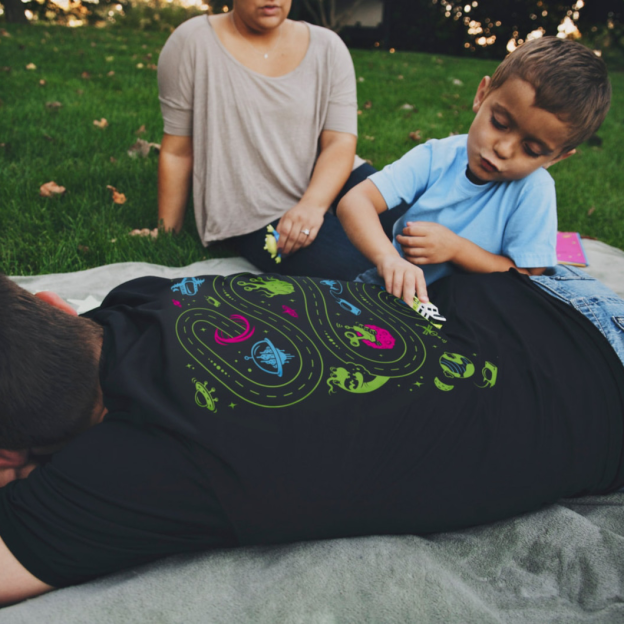 Space Play Mat Last-minute Gift Idea Dad&Me Shirt