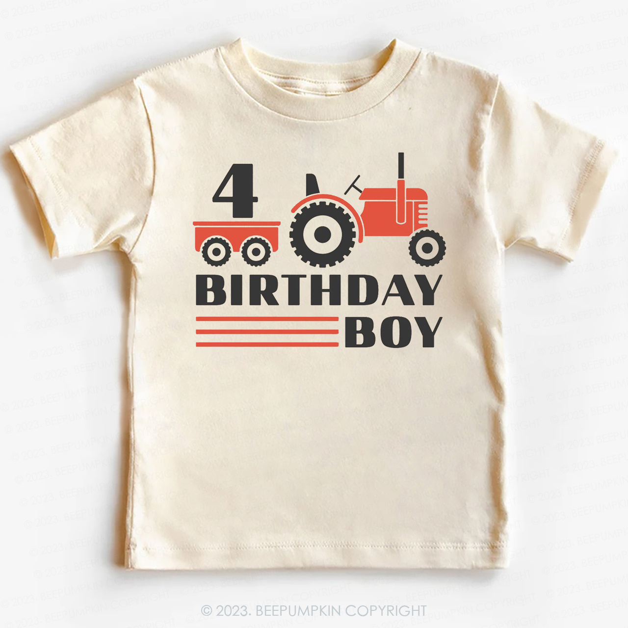 Boy Birthday Tractor -Toddler Tees