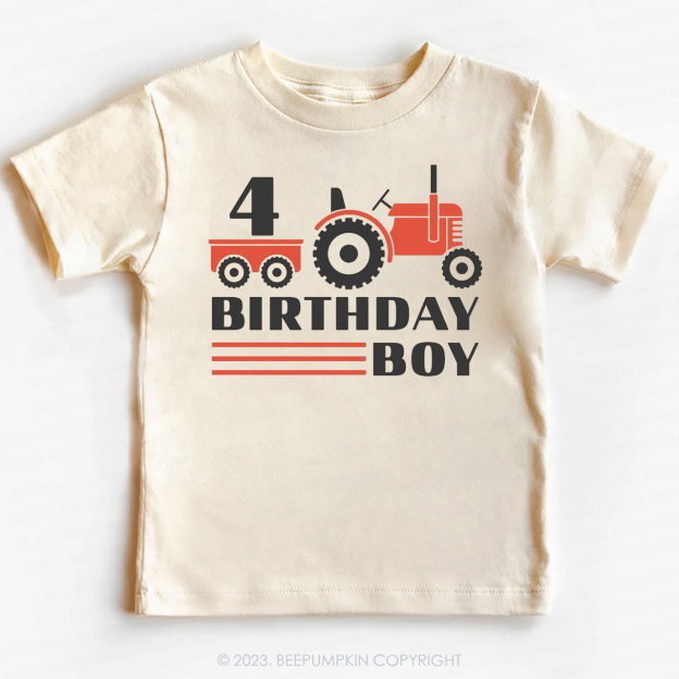 Boy Birthday Tractor -Toddler Tees